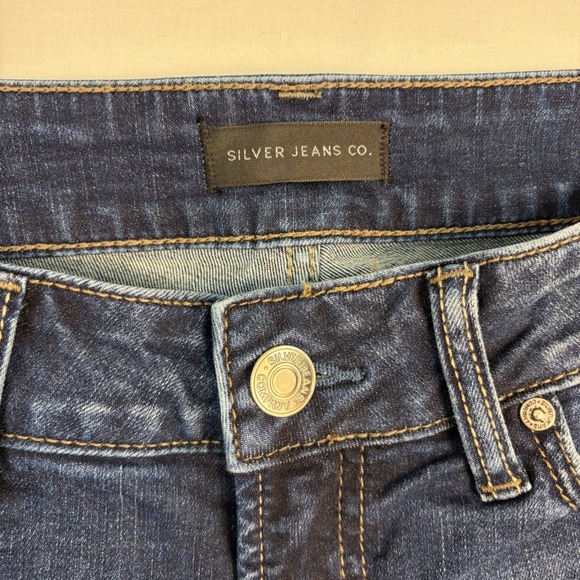 Silver Jeans Co Suki Slim Boot Dark Wash Denim Jeans Womens 30x33 Preppy Y2K - Picture 6 of 10